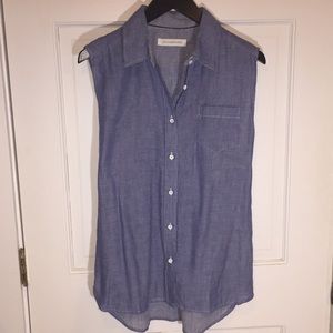 Allyson & Zoe sleeveless button down shirt EUC
